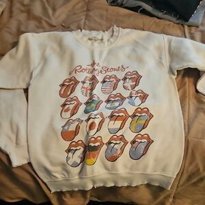 the Rolling Stones White Graphic Sweater